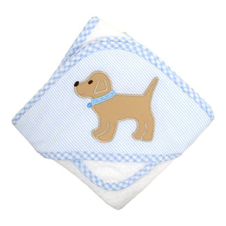 Boxed Applique Towel & Washcloth Set - Blue Lab Puppy