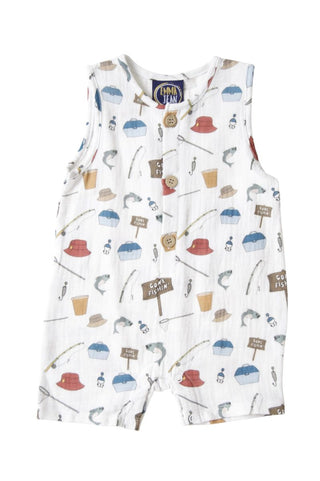 Emma Jean Boys Romper - Gone Fishing