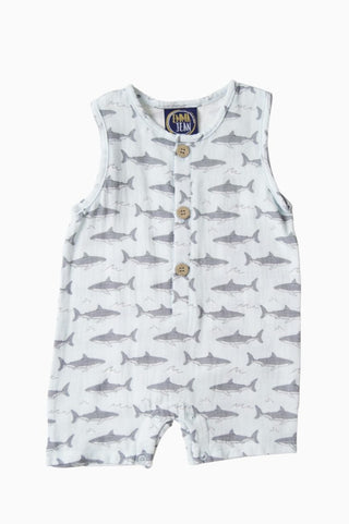Emma Jean Boys Romper - Shark