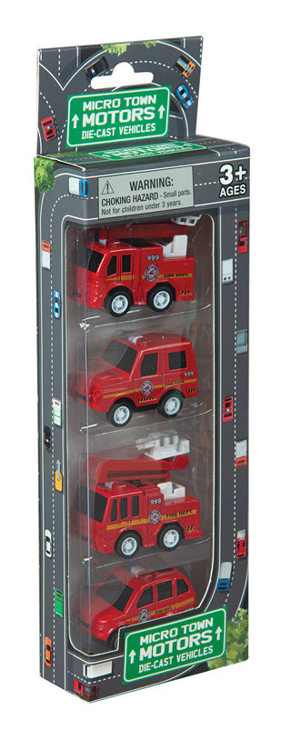 4Pk Diecast Fire Vehicles