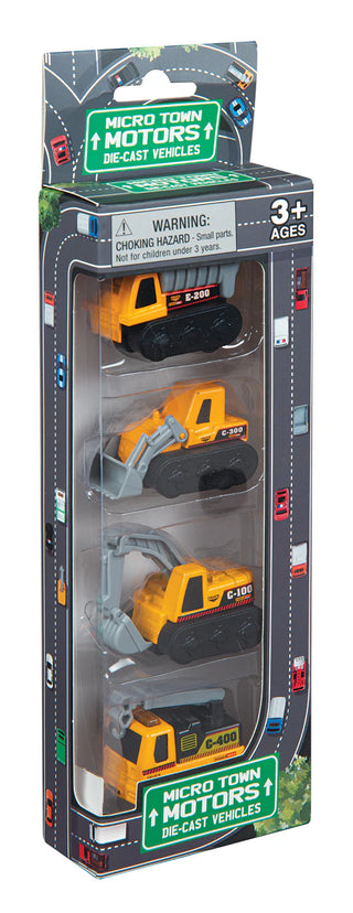 4Pk Diecast Construction Vehicles