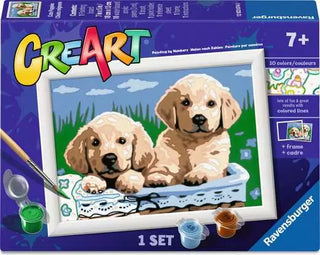 Ravensburger Paint by Numbers CreArt Kit - Cute Puppies