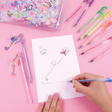 Butterfly Glitter Pouch and 12-Pack Pen Set