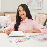 Butterfly Glitter Pouch and 12-Pack Pen Set