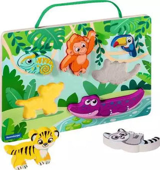 Touch & Feel Magnetic Wooden  Puzzle - Jungle