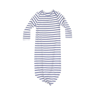 Angel Dear Vintage Navy Stripe Ribbed - Knotted Gown