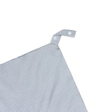 Mini Stripe Dog Lovey + Paci Clip - Dusty Blue