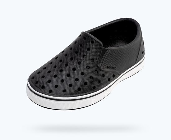 Native Miles Kids Slip on Shoes - Jiffy Black/Shell White