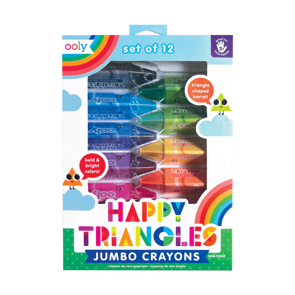 Ooly Happy Triangles 12Pc Jumbo Crayons