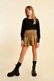 Molly Bracken Gold Metallic Swing Shorts