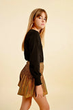 Molly Bracken Gold Metallic Swing Shorts