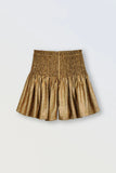 Molly Bracken Gold Metallic Swing Shorts