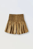 Molly Bracken Gold Metallic Swing Shorts