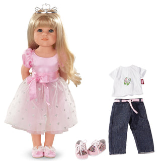 Götz Hannah Princess doll in pink tulle dress with silver tiara