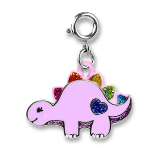 CHARM IT! Silver Glitter Dinosaur Charm