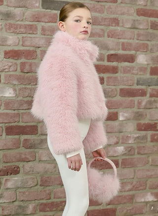 Parfum de Fit Faux Fur Crop Jacket Set & Earmuffs Set - view 6