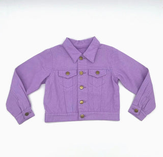 Tiger Face Lavender Denim Jacket