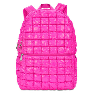 IScream Hot Pink Shiny Puffer Backpack