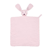 Mini Stripe Dog Lovey + Paci Clip - Pink