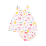 Angel Dear Sundress and Diaper Cover - Colorful Bows