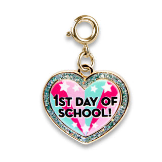 CHARM IT! Gold Glitter First Day of School Charm