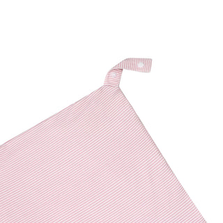 Mini Stripe Dog Lovey + Paci Clip - Pink