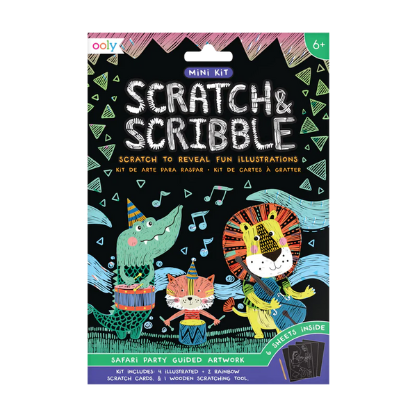 Ooly Scratch & Scribble Mini Kit - Safari Party