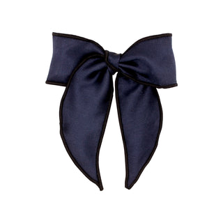 Wee Ones Satin Medium Fabric Bow with Twisted Wrap and Whimsy Tails