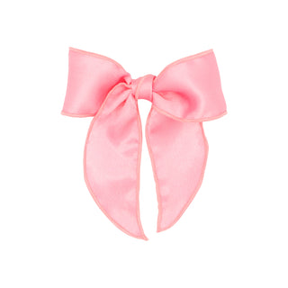 Wee Ones Satin Medium Fabric Bow with Twisted Wrap and Whimsy Tails