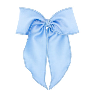 Wee Ones Satin King Fabric Bow with Twisted Wrap and Whimsy Tails