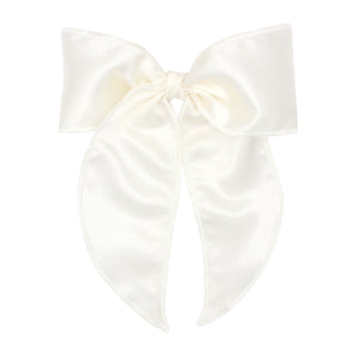 Wee Ones Satin King Fabric Bow with Twisted Wrap and Whimsy Tails