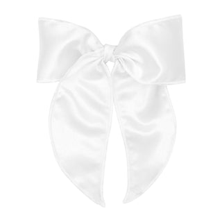 Wee Ones Satin King Fabric Bow with Twisted Wrap and Whimsy Tails