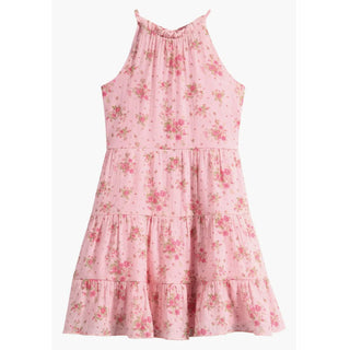 Girls Printed Tiered Dress
