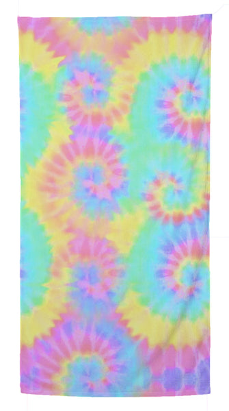 Azarhia Microfiber Beach Towel - Spiral Pastel