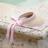 Bits & Bows Sconset Straw Visor - Pink