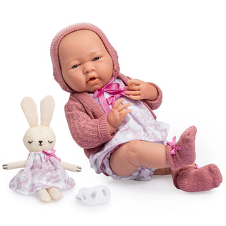 La Newborn 15" Royal Pink Baby Doll Set