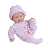 Mini La Newborn 9.5" All-Vinyl Baby Doll in Pink Knit Onesie