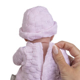 Mini La Newborn 9.5" All-Vinyl Baby Doll in Pink Knit Onesie
