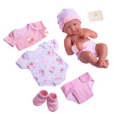 La Newborn 14" All-Vinyl Baby Doll with Pink Deluxe Layette Set