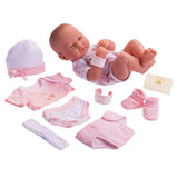 La Newborn 14" All-Vinyl Baby Doll with Pink Deluxe Layette Set