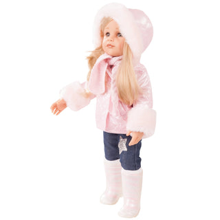 Hannah doll in padded hooded jacket