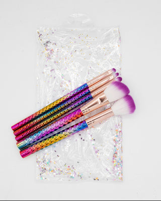 Bari Lynn Makeup Brushes in Pouch - Rainchrome