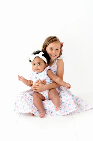 Ollie Jay Knit Patriotic Flags Betsy Romper