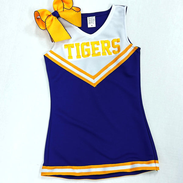 Purple/Gold Tigers Cheer Jumper Dress