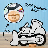 Doodleface Eraseable Crayon Board Bulldozer