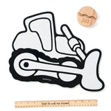 Doodleface Eraseable Crayon Board Bulldozer