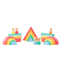Montessori Wooden Rainbow Blocks