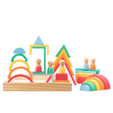 Montessori Wooden Rainbow Blocks