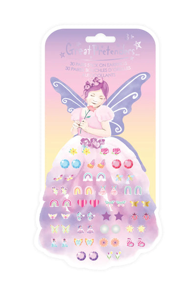 Great Pretenders 30 Pairs Butterfly Fairy Triana, Sticker Earrings