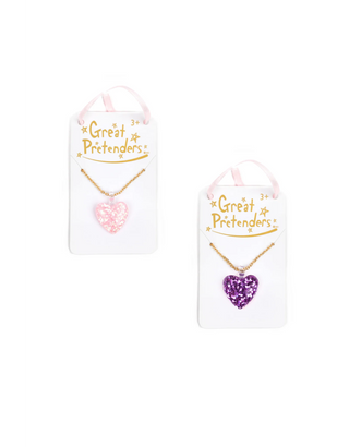 Great Pretenders Boutique Chic Glitter Heart Necklace